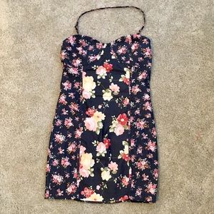 NWT Nikibiki dark floral denim Mini dress - M